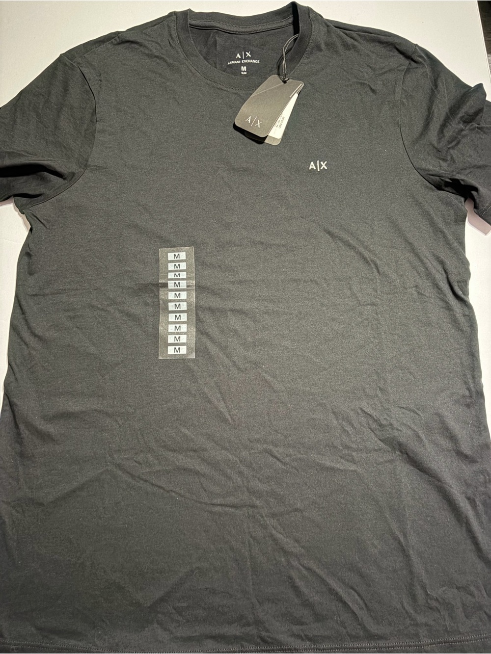 Armani Exchange Black A|X Minimal Logo Short Sleeve Tee